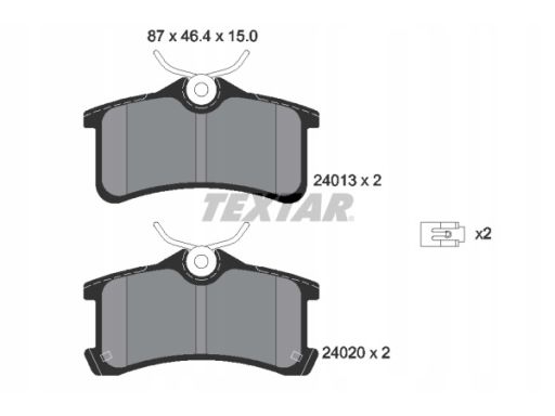 2401301 Klocek Hamulcowy Kpl. Textar