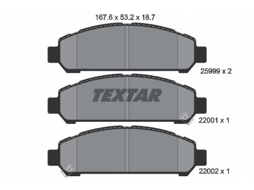 2599901 Klocek Hamulcowy Kpl. Textar