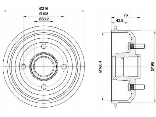 94018500 Bęben Hamulcowy Textar