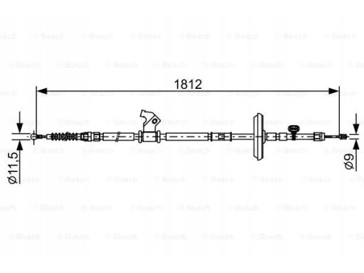 1 987 482 536 Linka Hamulca Postojowego Bosch