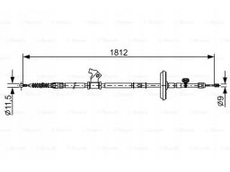 1 987 482 536 Linka Hamulca Postojowego Bosch