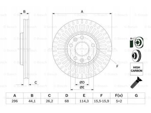 0 986 479 E77 Tarcza Hamulcowa Bosch
