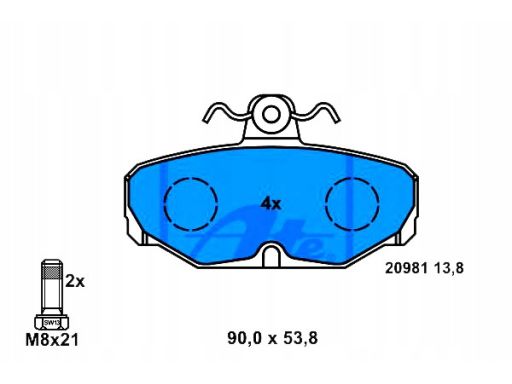 13.0460-2928.2 Klocek Hamulcowy Kpl. Ate