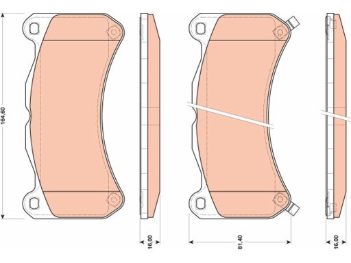 Klocek Hamulcowy Kpl. Gdb3489
