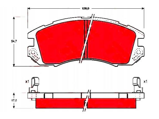 Klocek Hamulcowy Kpl. Gdb989