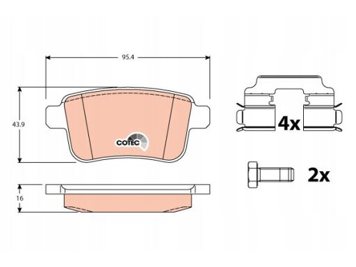 Klocek Hamulcowy Kpl. Gdb1786