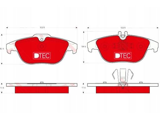 Gdb1738Dte Klocek Hamulcowy Kpl. Trw