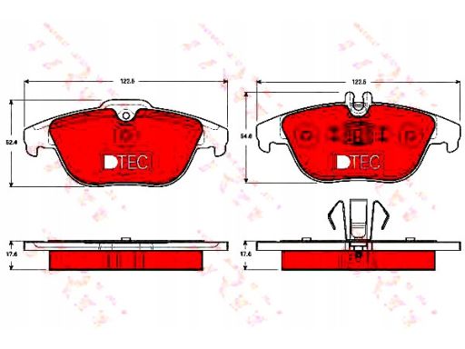 Gdb1738Dte Klocek Hamulcowy Kpl. Trw