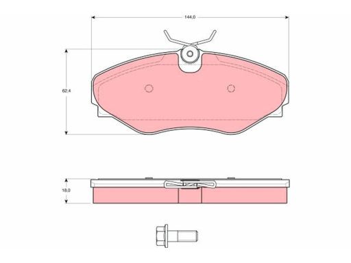 Gdb1574 Klocek Hamulcowy Kpl. Trw