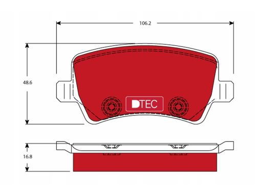Gdb1685Dte Klocek Hamulcowy Kpl. Trw