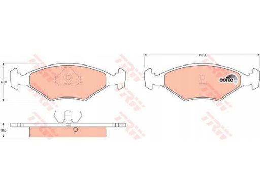 Gdb958 Klocek Hamulcowy Kpl. Trw
