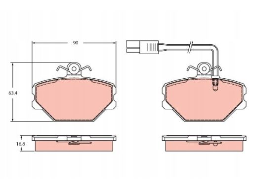 Gdb2396 Klocek Hamulcowy Kpl. Trw
