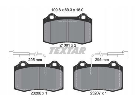 2138103 Klocek Hamulcowy Kpl. Textar