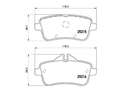 2521505 Klocek Hamulcowy Kpl. Tył , Pasuje Do: Mercedes Gl (X166), Gle