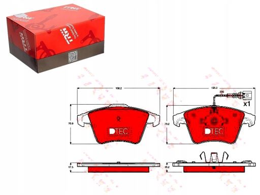 Gdb1556Dte Klocek Hamulcowy Kpl. Ceramiczny Przód , Pasuje Do: Vw