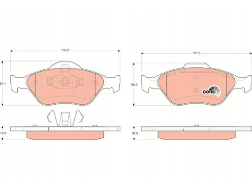 Klocek Hamulcowy Kpl. Gdb1419