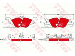 Gdb1351Dte Klocek Hamulcowy Kpl. Trw