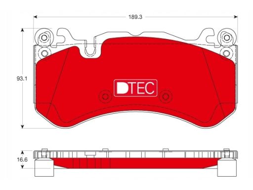 Gdb1734Dte Klocek Hamulcowy Kpl. Trw