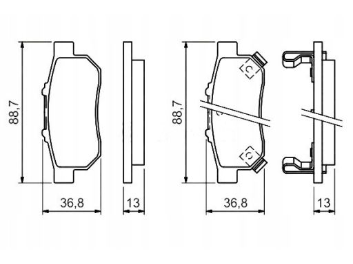 0 986 494 392 Klocek Hamulcowy Kpl. Bosch