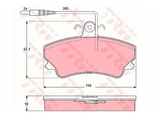 Gdb1203 Klocek Hamulcowy Kpl. Trw