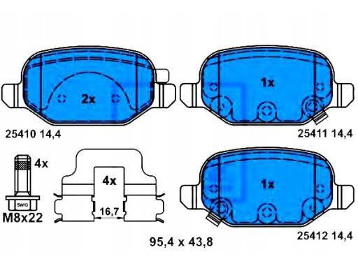 13.0460-2783.2 Klocek Hamulcowy Kpl. Ate