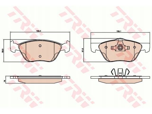 Gdb2067 Klocek Hamulcowy Kpl. Trw