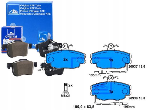 13.0460-2955.2 Klocek Hamulcowy Kpl. Ate
