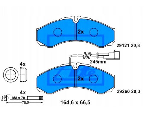 13.0460-4861.2 Klocek Hamulcowy Kpl. Ate