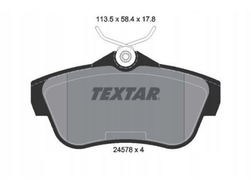 2457803 Klocek Hamulcowy Kpl. Textar