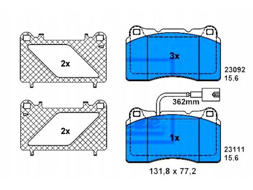 13.0460-4803.2 Klocek Hamulcowy Kpl. Ate