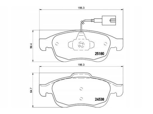 2518001 Klocek Hamulcowy Kpl. Textar