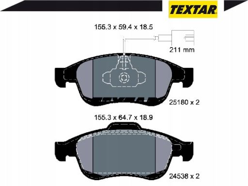 2518001 Klocek Hamulcowy Kpl. Textar