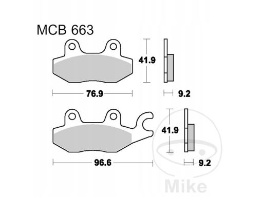 Mcb663Srm Klocki Hamulcowe Przód/Tył, Przeznaczenie: Skuter, Materiał: