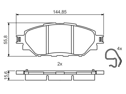 Klocek Hamulcowy Kpl. 0 986 495 425