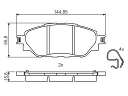 Klocek Hamulcowy Kpl. 0 986 495 425