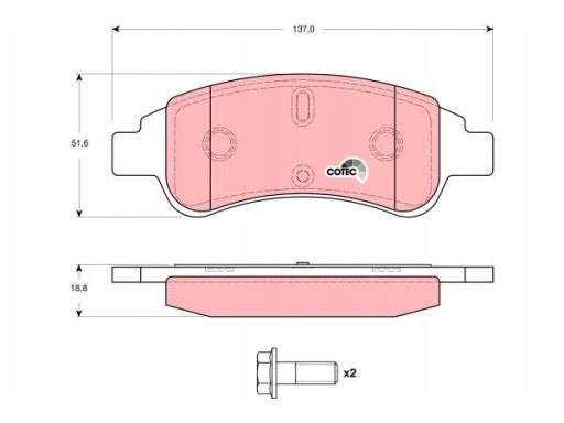 Klocek Hamulcowy Kpl. Gdb1623