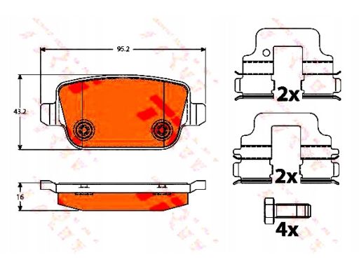 Klocek Hamulcowy Kpl. Gdb1732