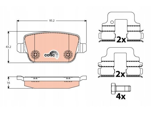 Klocek Hamulcowy Kpl. Gdb1732