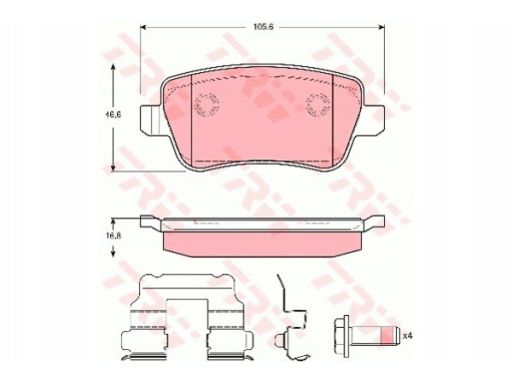 Klocek Hamulcowy Kpl. Gdb1637
