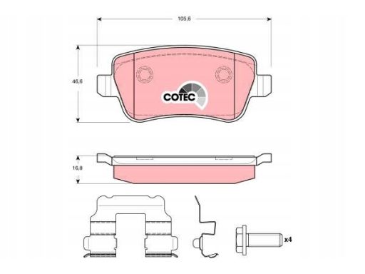 Klocek Hamulcowy Kpl. Gdb1637