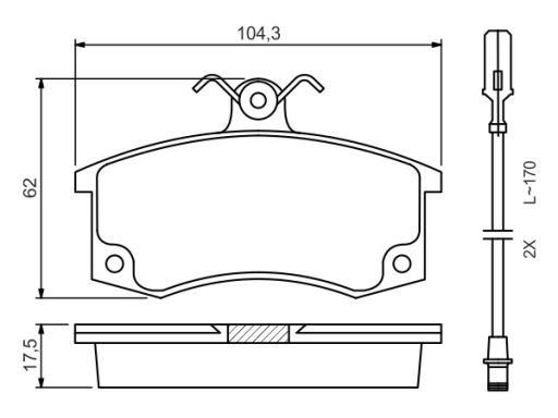 0 986 494 533 Klocek Hamulcowy Kpl. Bosch