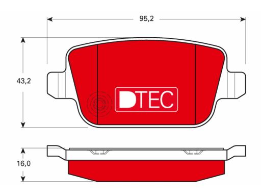 Gdb1732Dte Klocek Hamulcowy Kpl. Trw