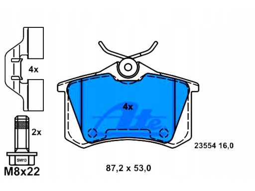 13.0460-2753.2 Klocek Hamulcowy Kpl. Ate