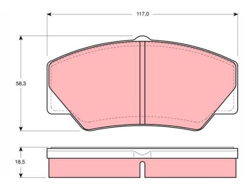 Gdb349 Klocek Hamulcowy Kpl. Trw