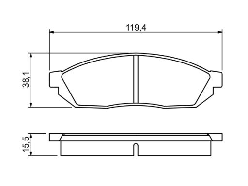 0 986 494 208 Klocek Hamulcowy Kpl. Bosch