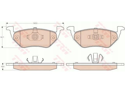 Gdb1754 Klocek Hamulcowy Kpl. Trw