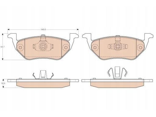 Gdb1754 Klocek Hamulcowy Kpl. Trw