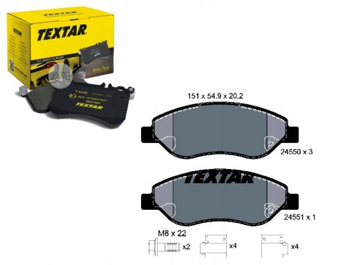 2455001 Klocek Hamulcowy Kpl. Textar