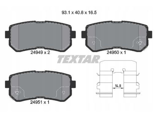 2494901 Klocek Hamulcowy Kpl. Textar