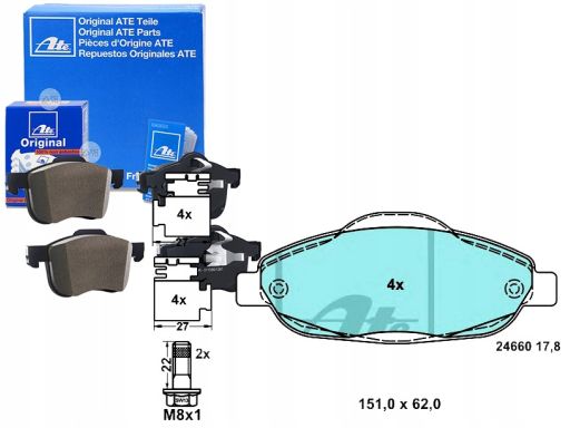 13.0470-3847.2 Klocek Hamulcowy Kpl. Ate